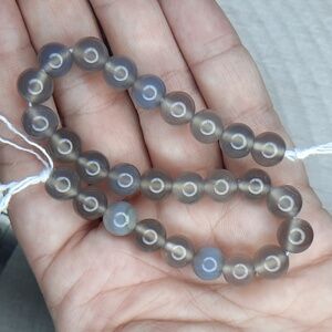 $💲$ 8mm Gray Agate 8in Strand #4